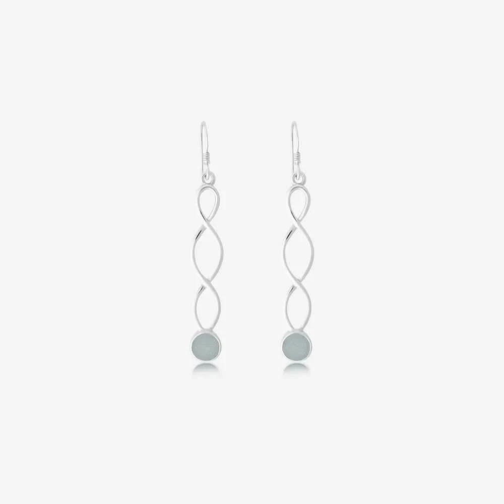 Long Twirl Ashes Earrings | Ashes Charms | Featherlings UK
