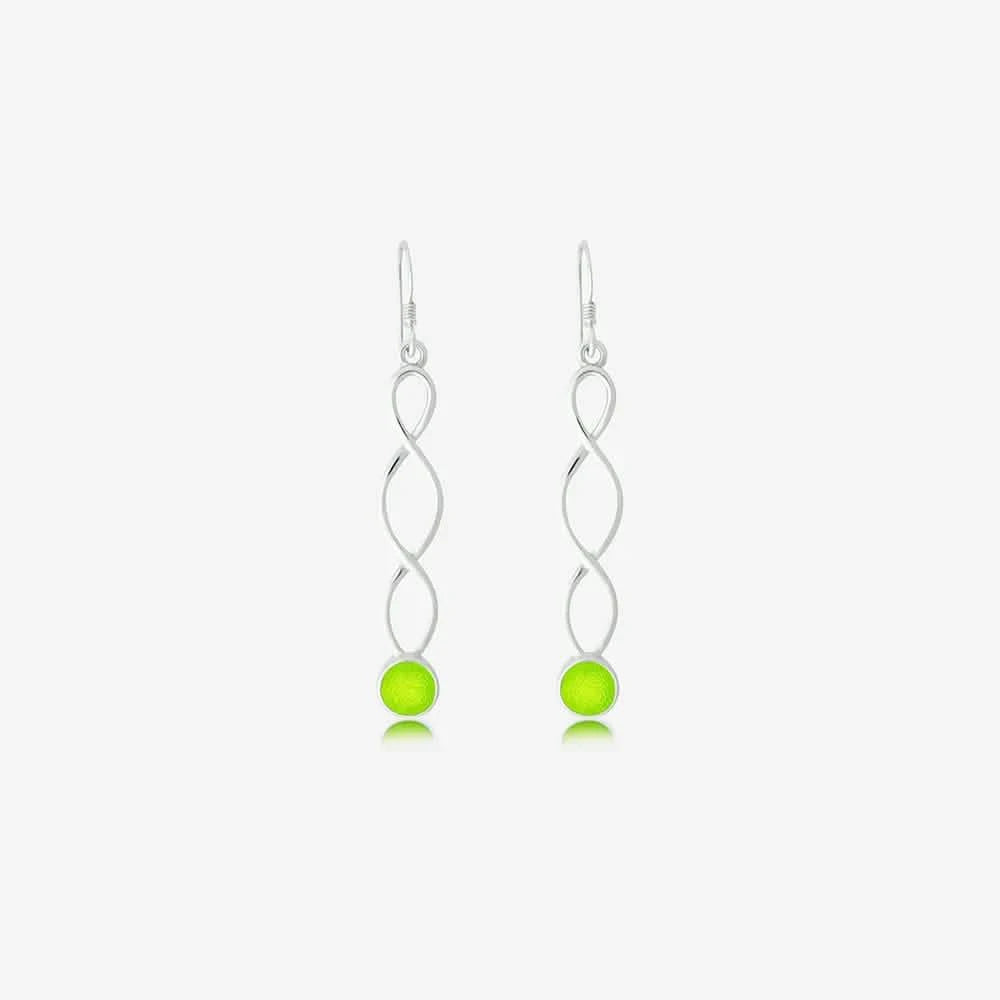 Long Twirl Ashes Earrings | Ashes Charms | Featherlings UK