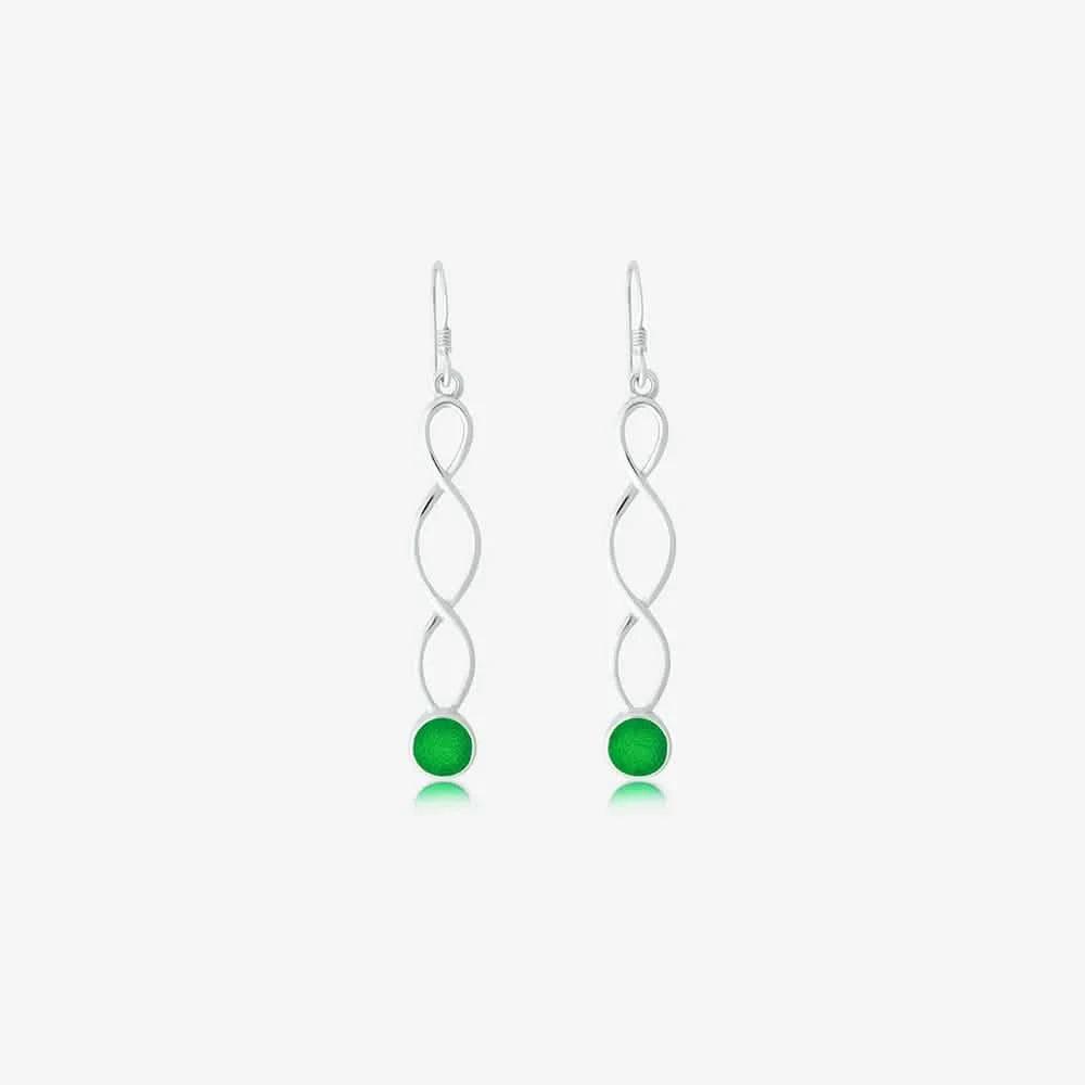 Long Twirl Ashes Earrings | Ashes Charms | Featherlings UK