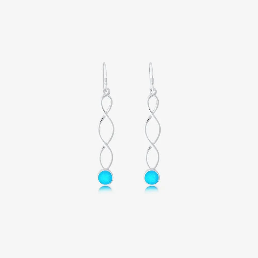 Long Twirl Ashes Earrings | Ashes Charms | Featherlings UK