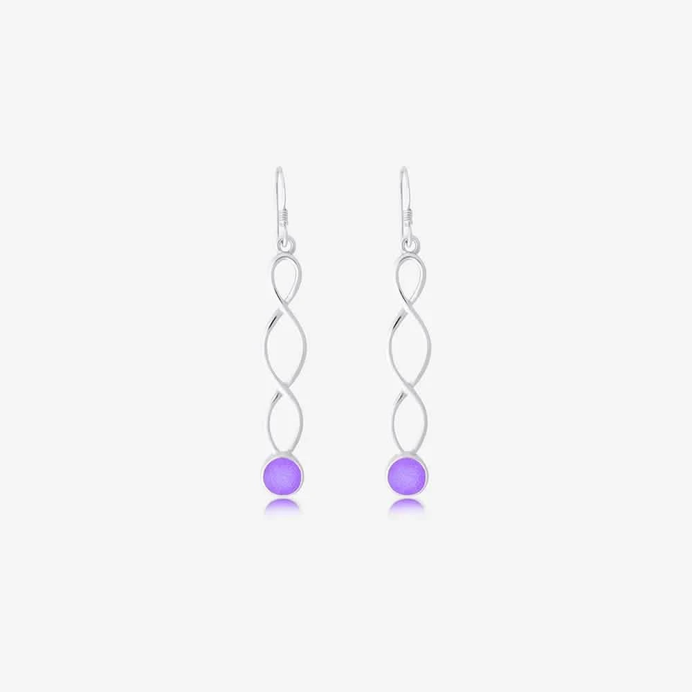Long Twirl Ashes Earrings | Ashes Charms | Featherlings UK