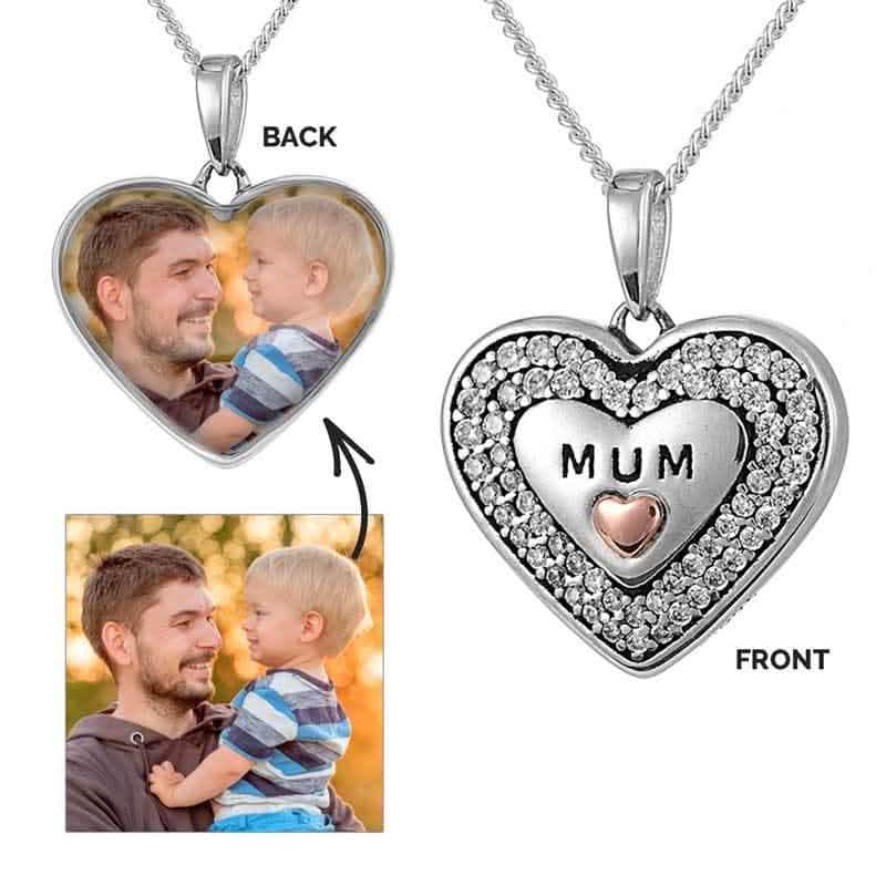 Mum Personalised Photo Necklace | Photo Locket | Featherlings UK