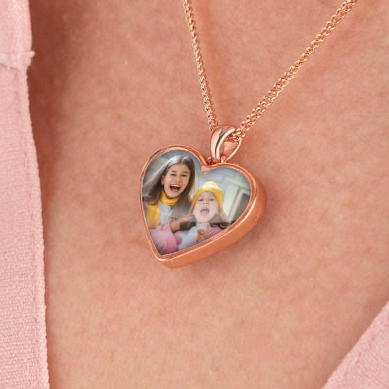 Rose Gold Photo Necklace | Photo Locket | Featherlings UK