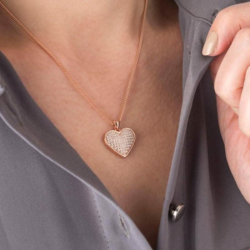 Rose Crystal Ashes Necklace | Ashes Pendant | Featherlings UK