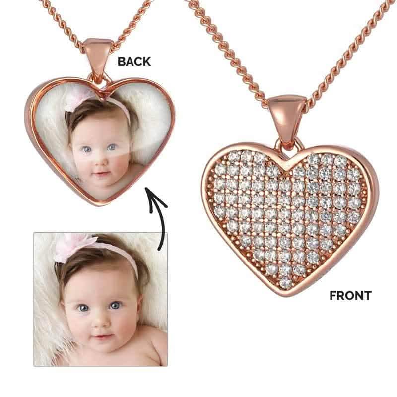 Rose Gold Photo Necklace | Photo Locket | Featherlings UK