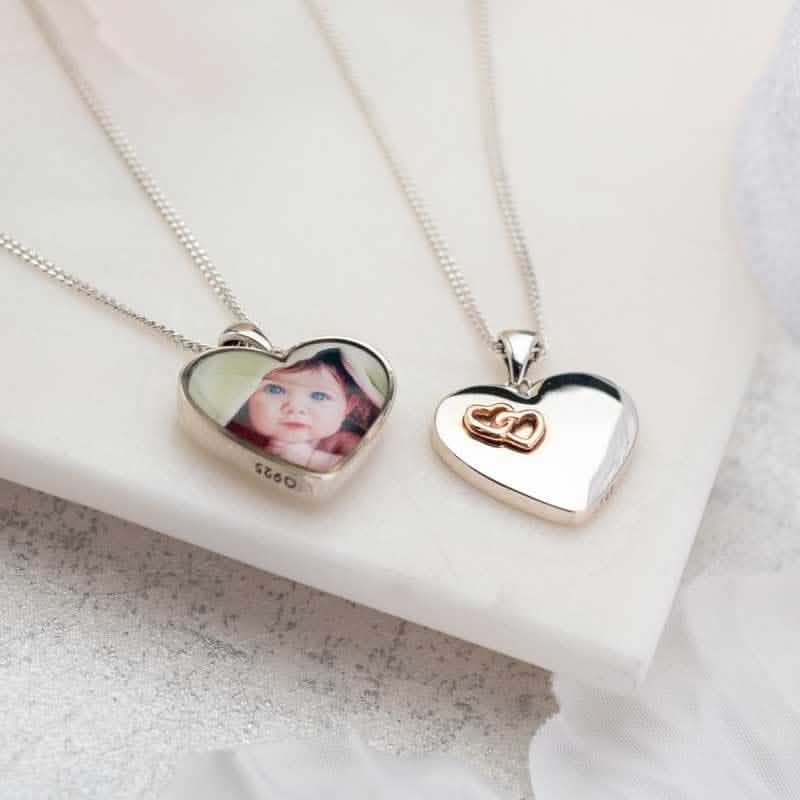 Rose Hearts Photo Necklace | Photo Locket | Featherlings UK