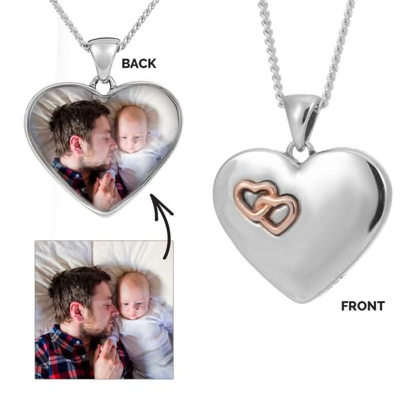 Rose Hearts Photo Necklace | Photo Locket | Featherlings UK