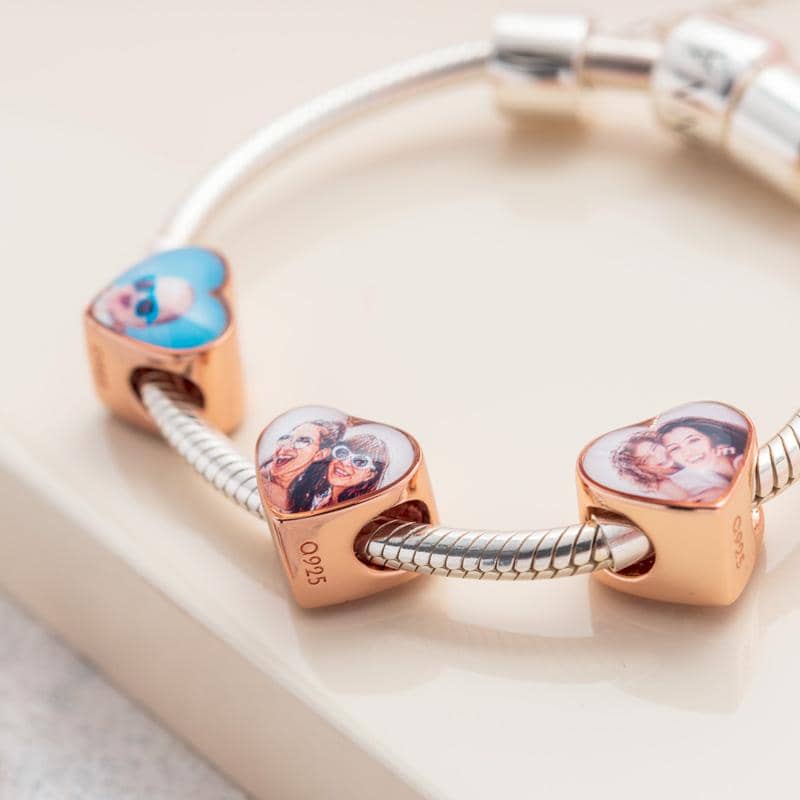 Rose Gold Photo Ashes Charm | Ashes Charms | Featherlings UK