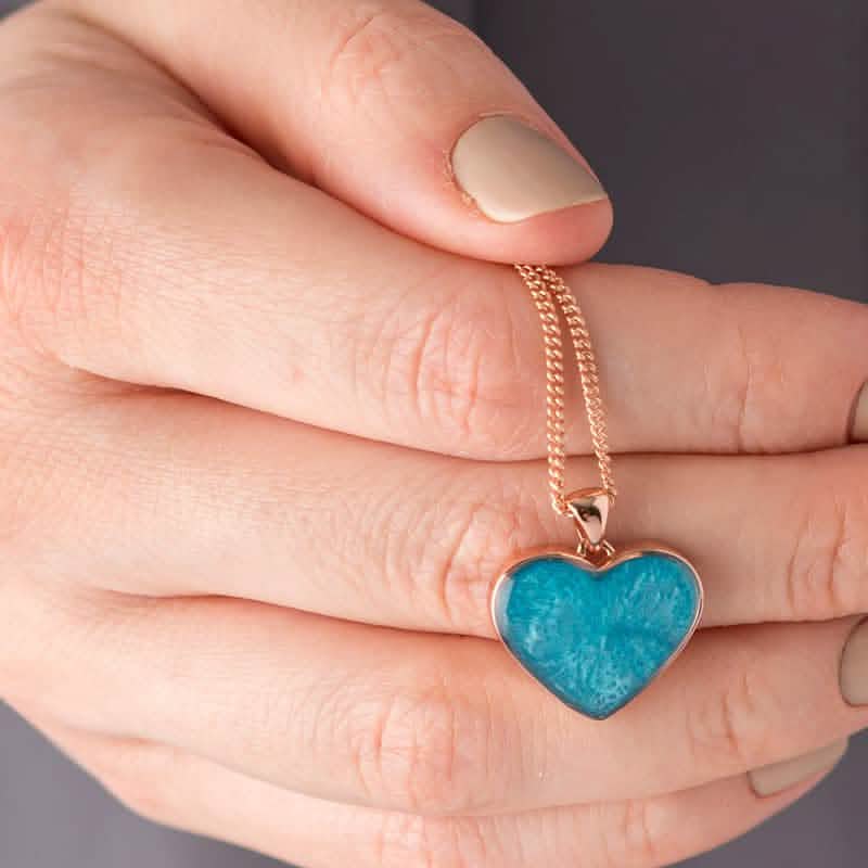 Rose Engraved Ashes Necklace | Ashes Pendant | Featherlings UK