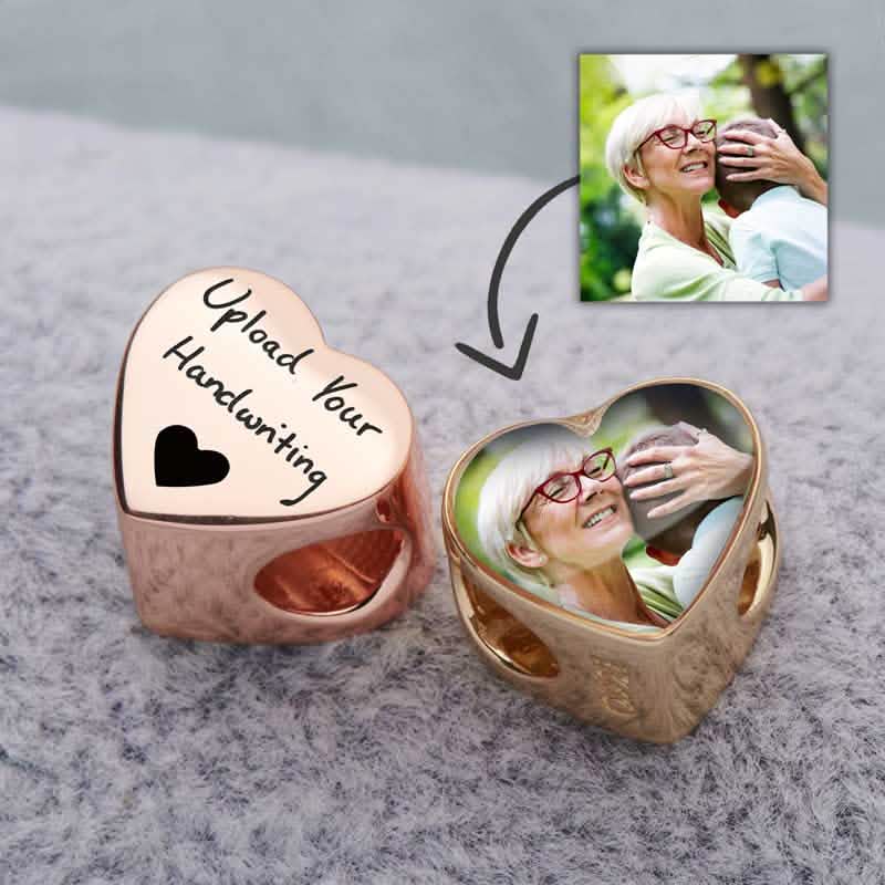 Gold Handwriting Photo Charm | Photo Charms | Featherlings UK