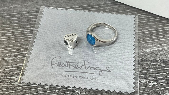 Cleaning cloth for sterling silver memorial jewellery