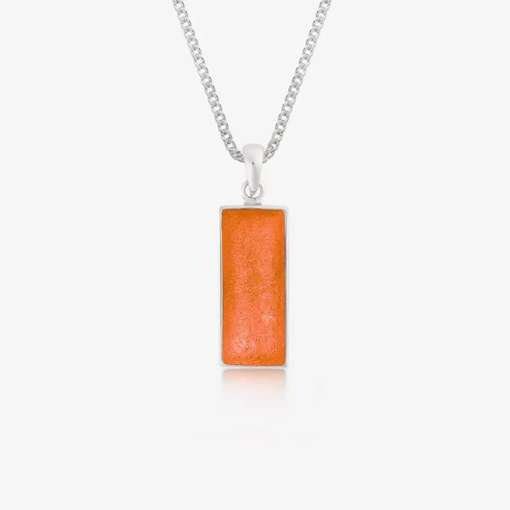 Rectangle Ashes Necklace | Ashes Pendant | Featherlings UK