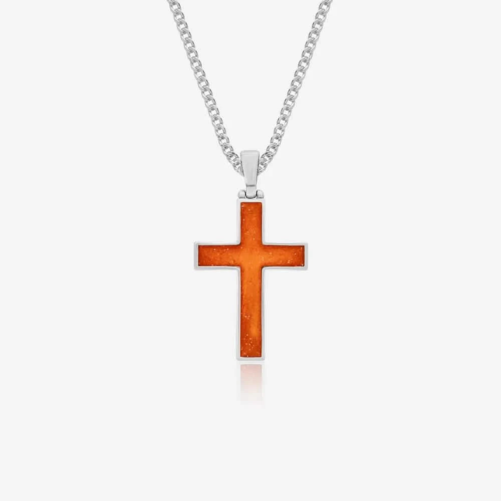 Cross Ashes Necklace | Ashes Pendant | Featherlings UK