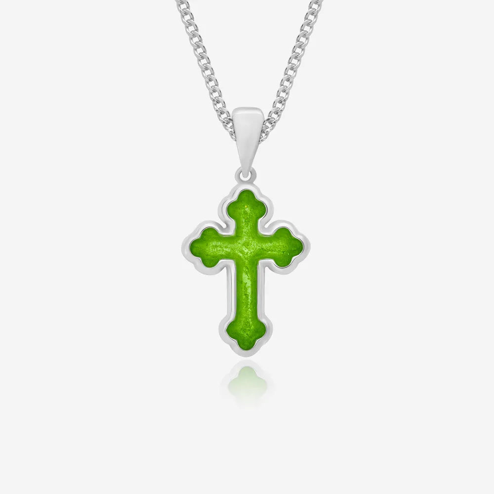 Small Cross Ashes Necklace | Ashes Pendant | Featherlings UK