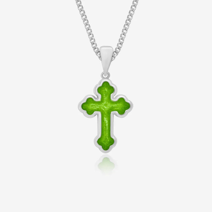 Small Cross Ashes Necklace | Ashes Pendant | Featherlings UK
