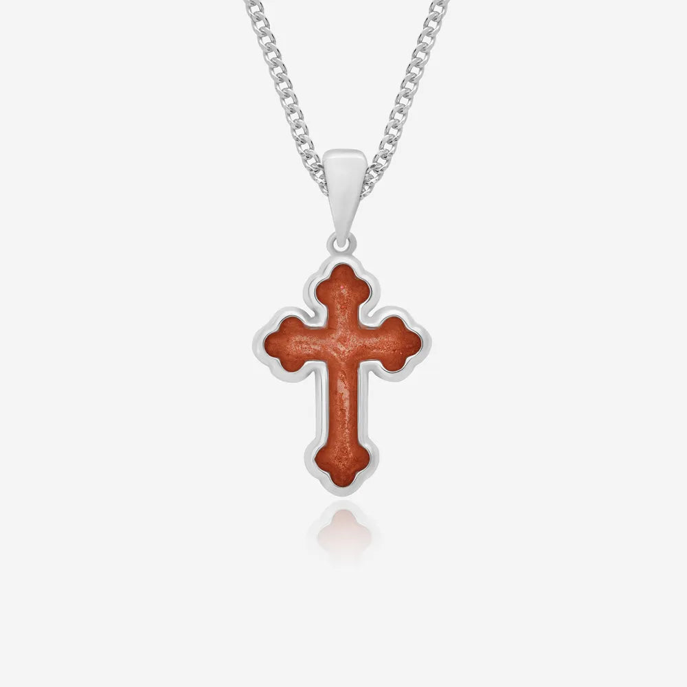 Small Cross Ashes Necklace | Ashes Pendant | Featherlings UK