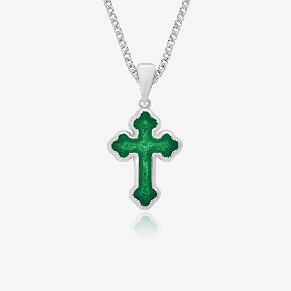 Small Cross Ashes Necklace | Ashes Pendant | Featherlings UK