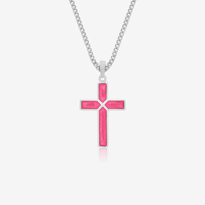 Large Cross Ashes Necklace | Ashes Pendant | Featherlings UK