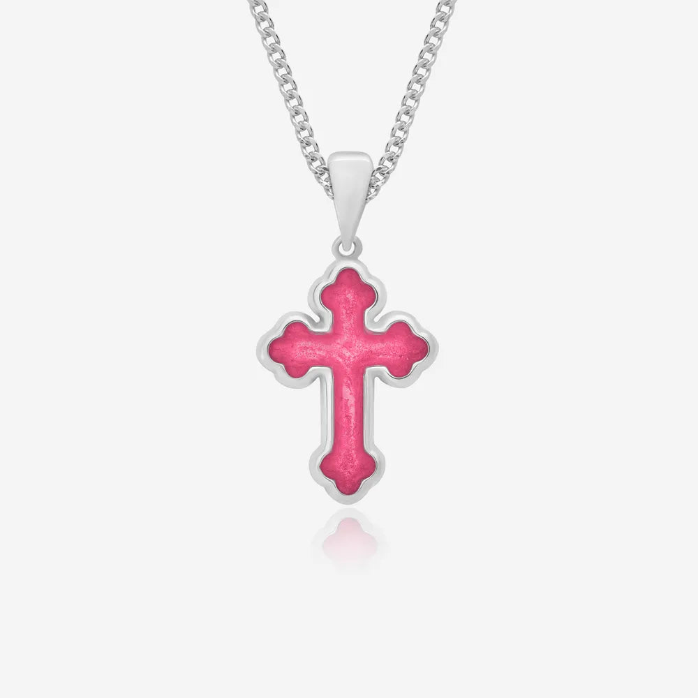 Small Cross Ashes Necklace | Ashes Pendant | Featherlings UK