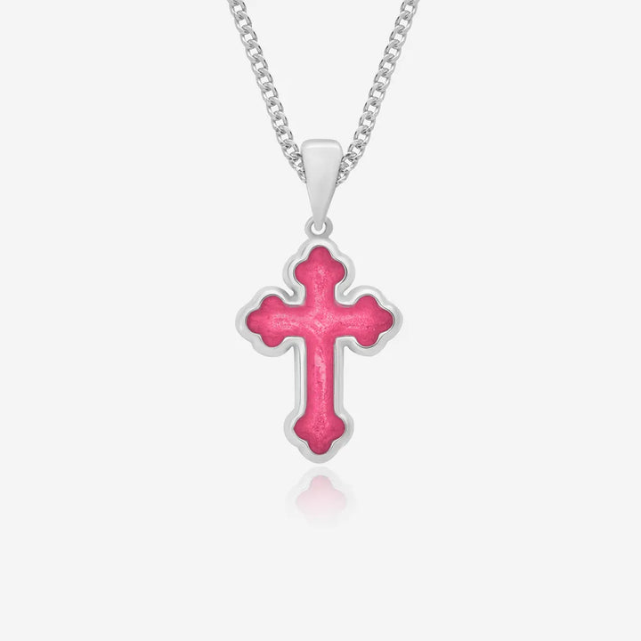 Small Cross Ashes Necklace | Ashes Pendant | Featherlings UK