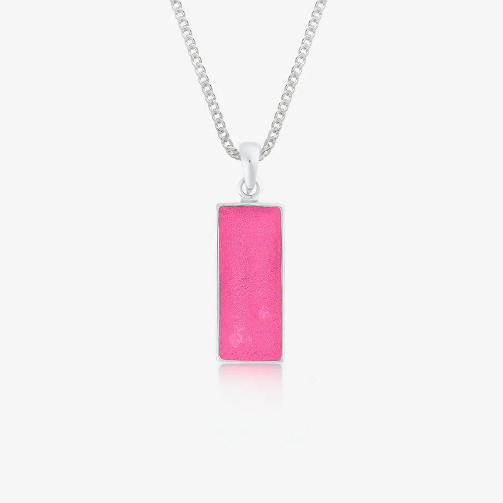 Rectangle Ashes Necklace | Ashes Pendant | Featherlings UK