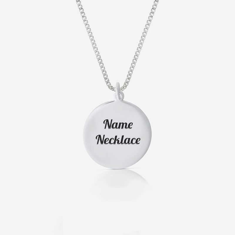 Round Name Necklace | Handwriting | Featherlings UK