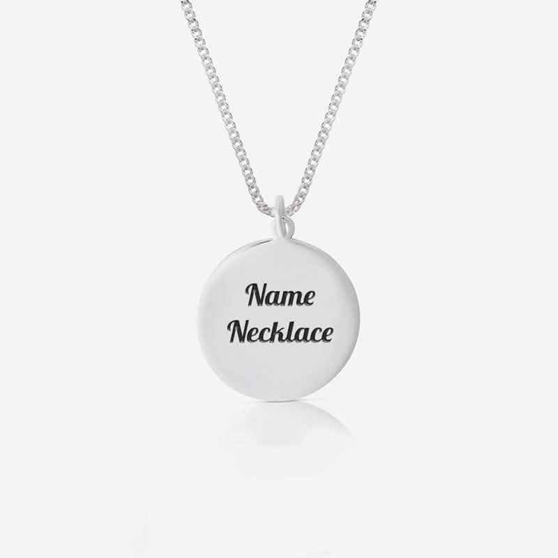 Round Name Necklace | Handwriting | Featherlings UK