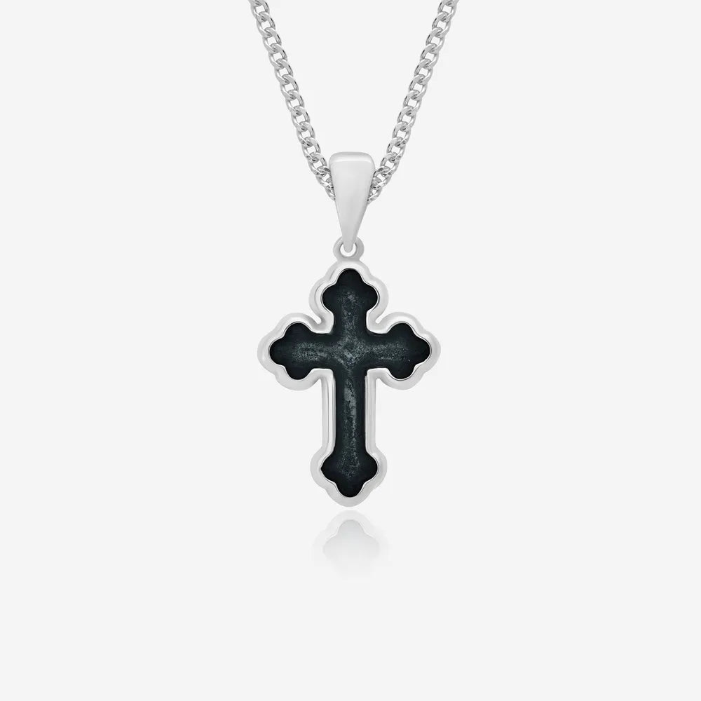 Small Cross Ashes Necklace | Ashes Pendant | Featherlings UK