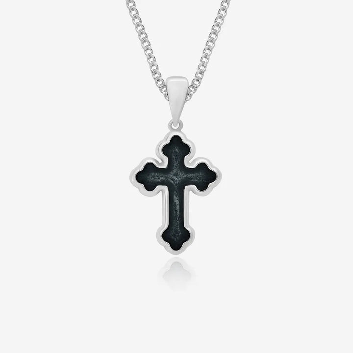 Small Cross Ashes Necklace | Ashes Pendant | Featherlings UK