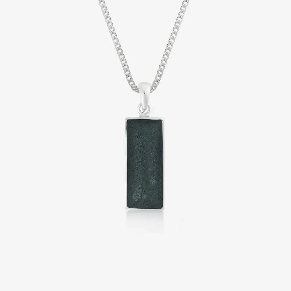 Rectangle Ashes Necklace | Ashes Pendant | Featherlings UK