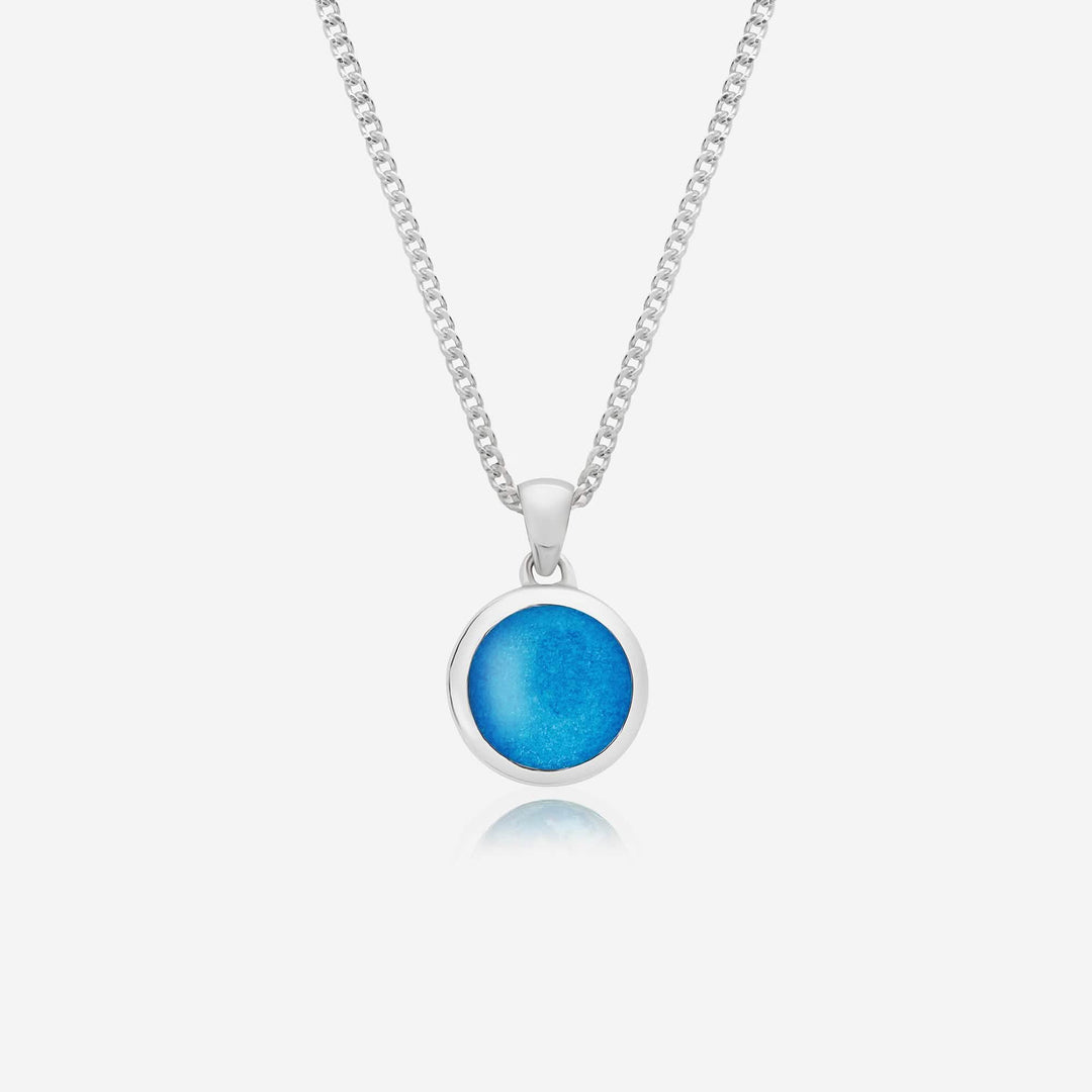 Round Ashes Cremation Necklace | Ashes Pendant | Featherlings UK