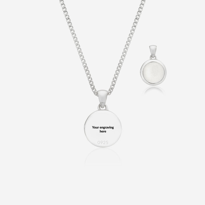 Small Round Breast Milk Necklace | Breast Milk Necklace | Featherlings UK