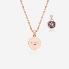 Rose Gold Flower Necklace | Dried Flower Jewellery | Featherlings UK