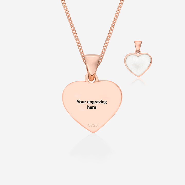 Rose Heart Breast Milk Necklace | Breast Milk Necklace | Featherlings UK