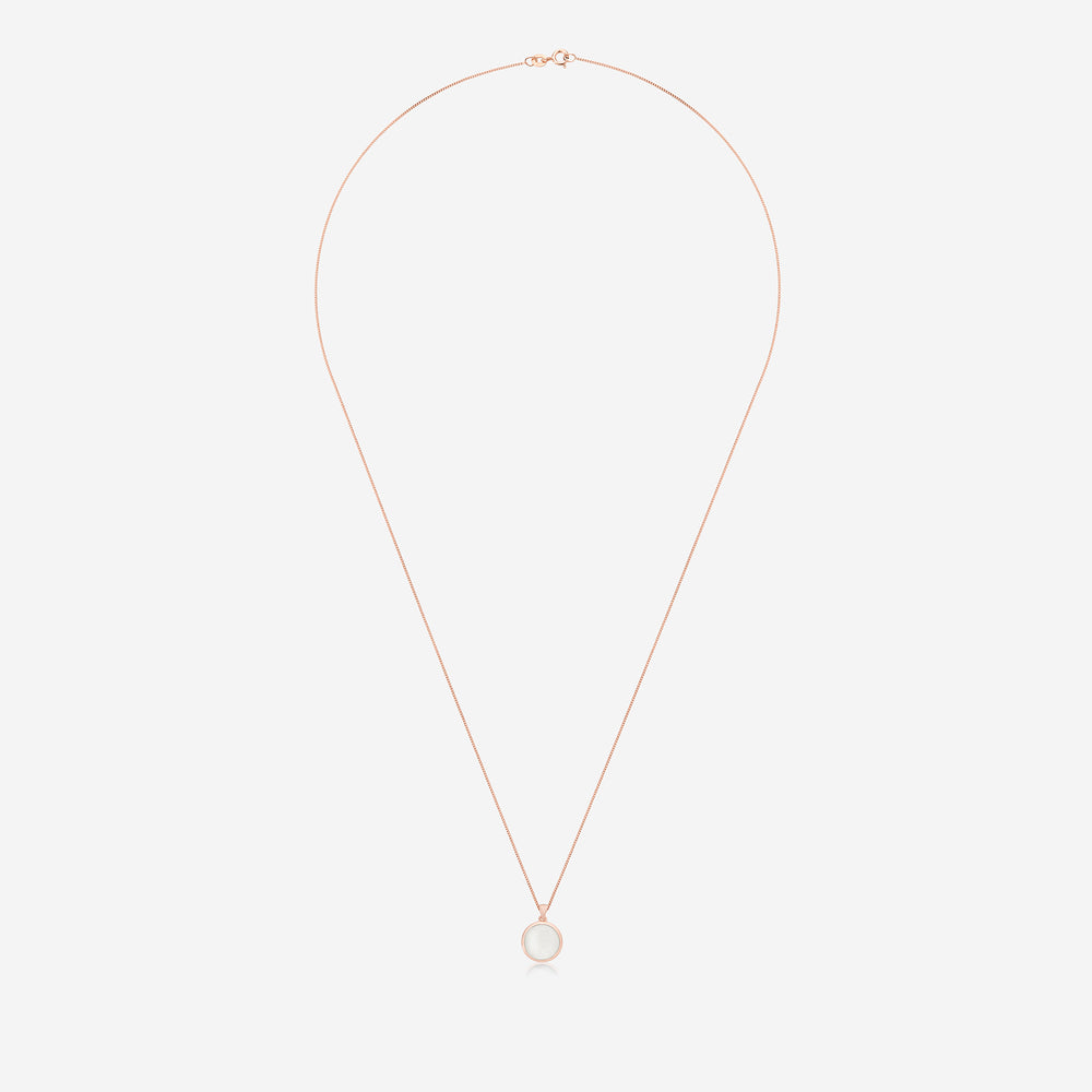 Large Rose Gold Round Breast Milk Necklace | Breast Milk Necklace | Featherlings UK