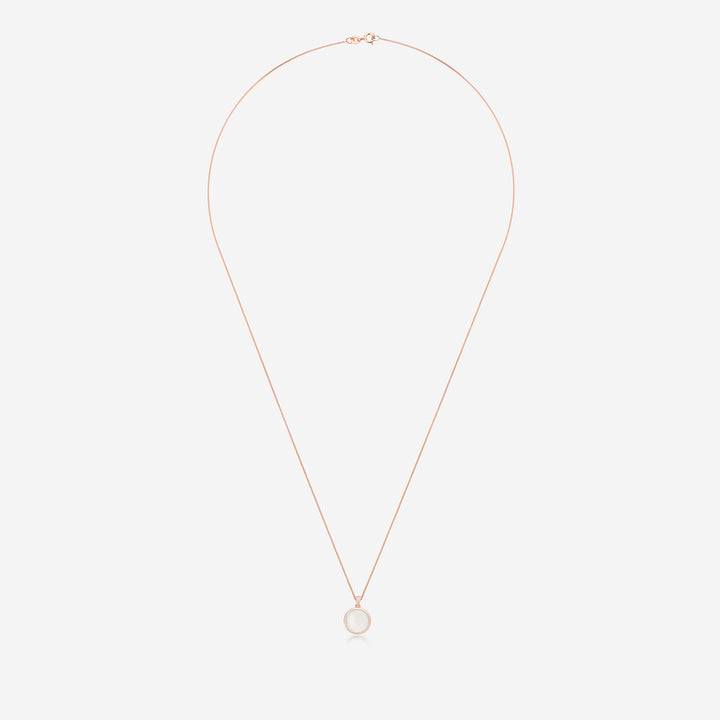 Large Rose Gold Round Breast Milk Necklace | Breast Milk Necklace | Featherlings UK