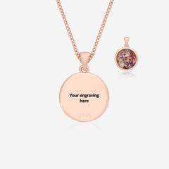 Large Rose Gold Flower Necklace | Dried Flower Jewellery | Featherlings UK