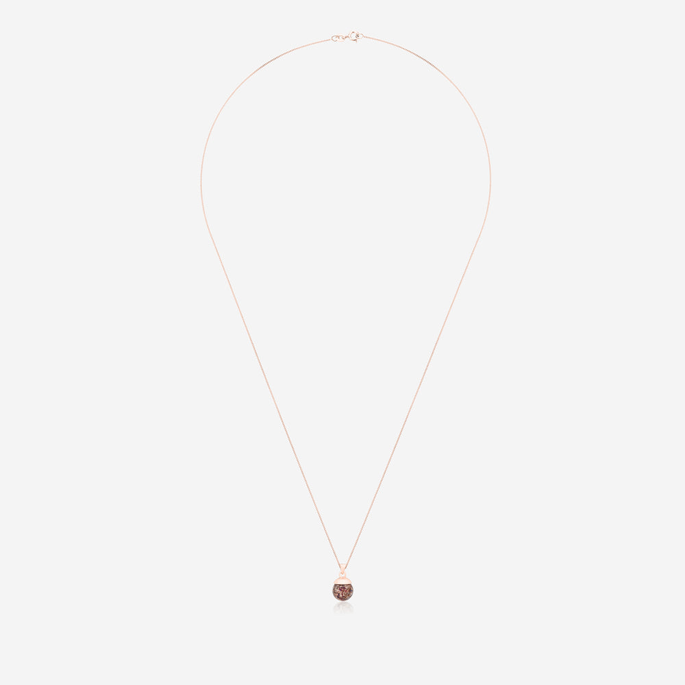 Flower Rose Gold Necklace | Dried Flower Jewellery | Featherlings UK