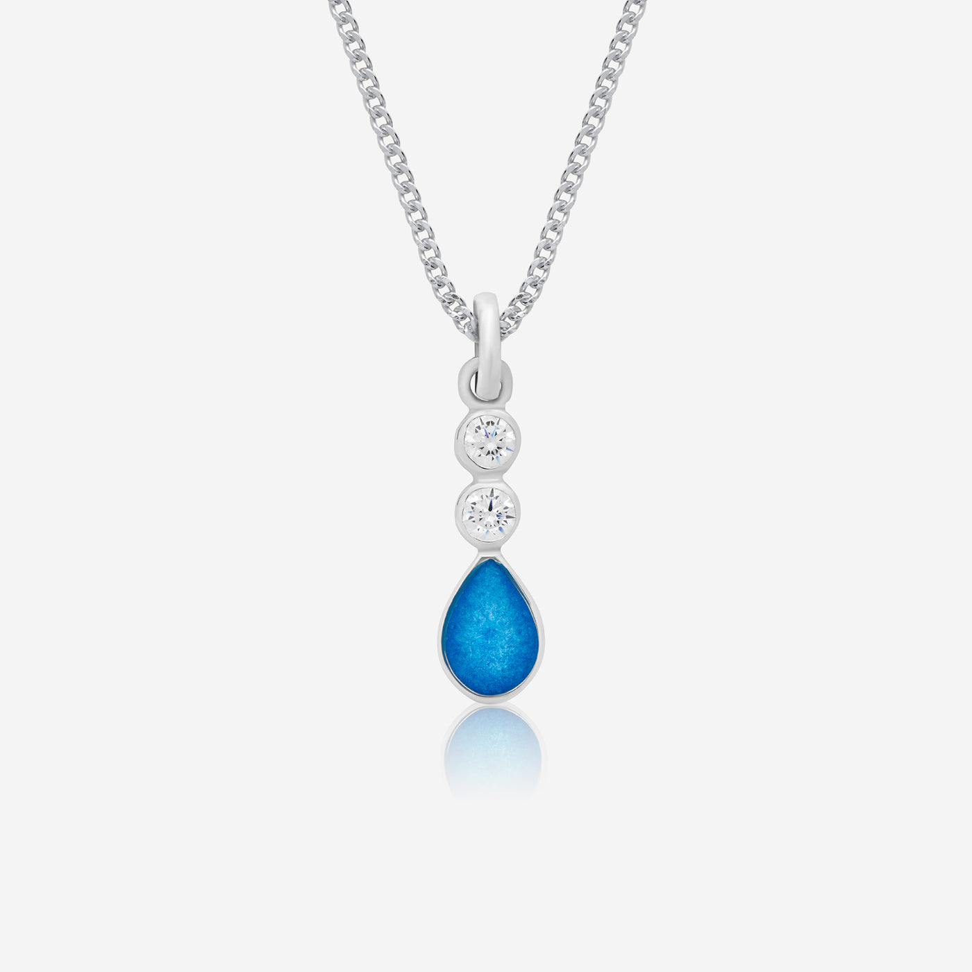 Crystal Tear Ashes Necklace | Ashes Pendant | Featherlings UK