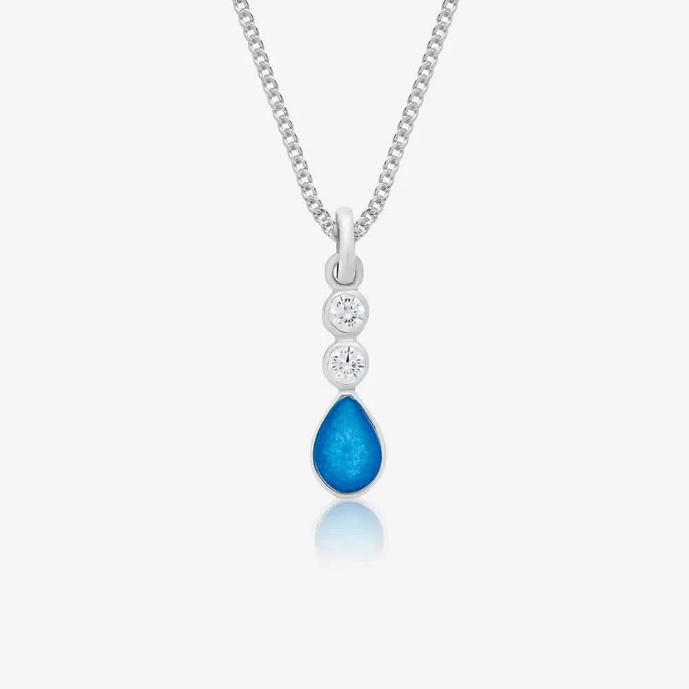Crystal Tear Ashes Necklace | Ashes Pendant | Featherlings UK