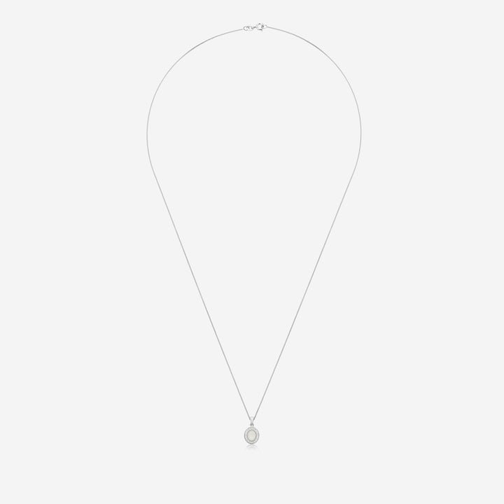 Oval Crystal Breast Milk Necklace | Breast Milk Necklace | Featherlings UK