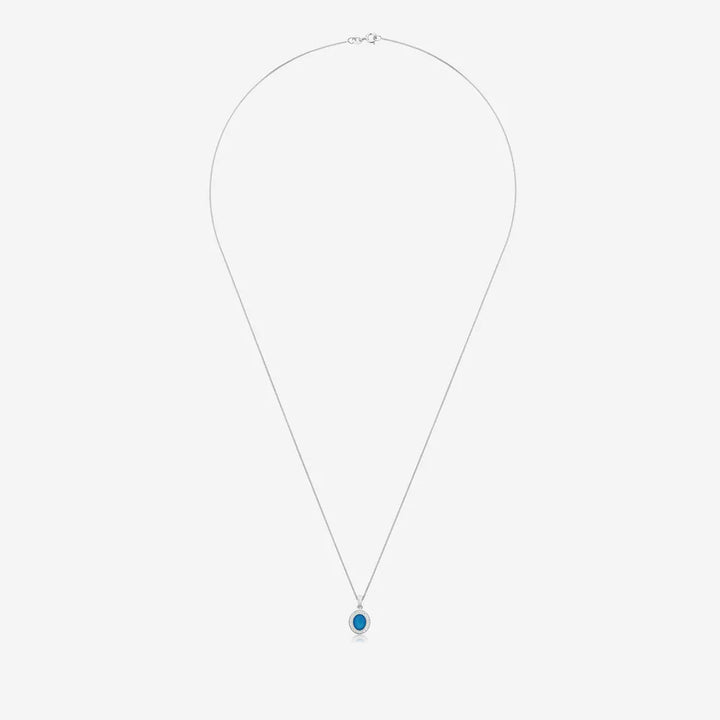 Oval Crystal Ashes Necklace | Ashes Pendant | Featherlings UK