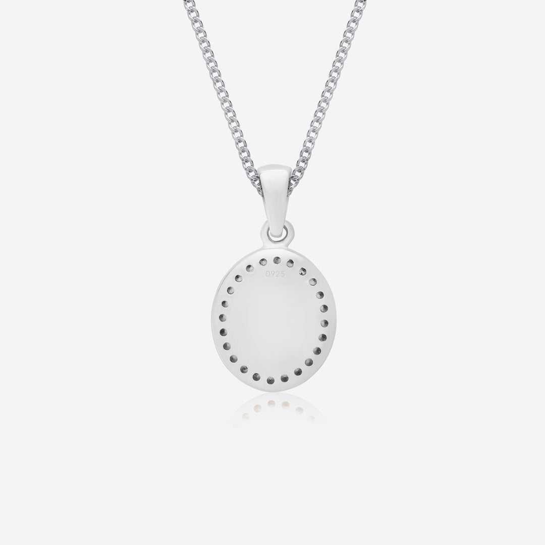 Oval Crystal Breast Milk Necklace | Breast Milk Necklace | Featherlings UK