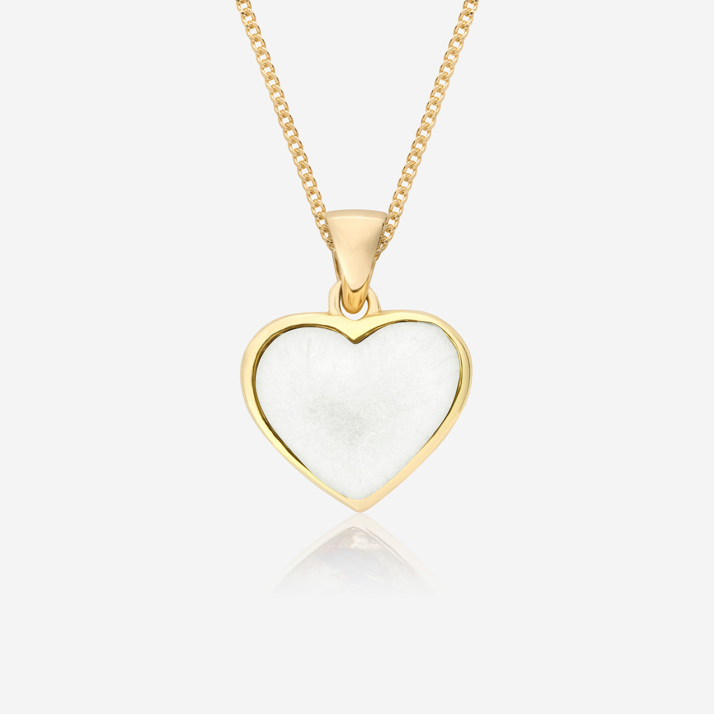 Gold Heart Breast Milk Necklace | Breast Milk Necklace | Featherlings UK