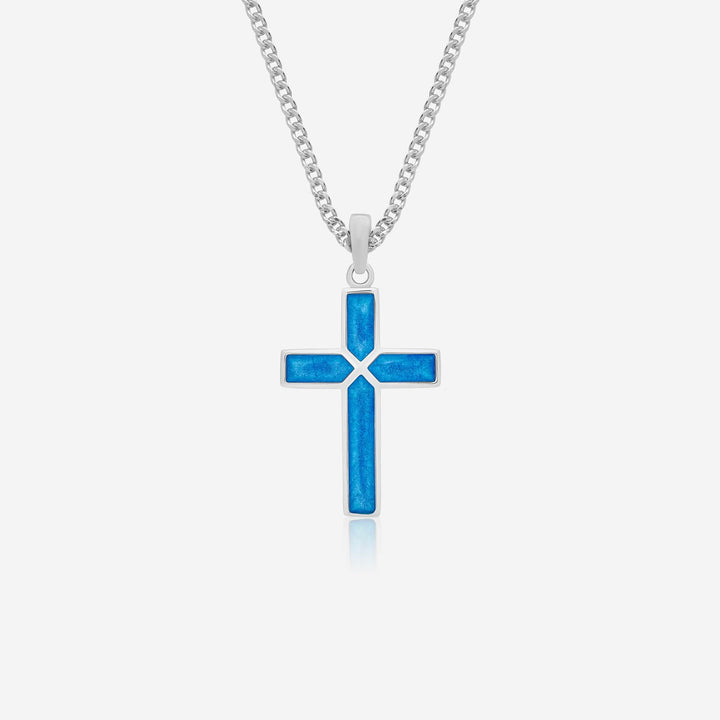 Large Cross Ashes Necklace | Ashes Pendant | Featherlings UK