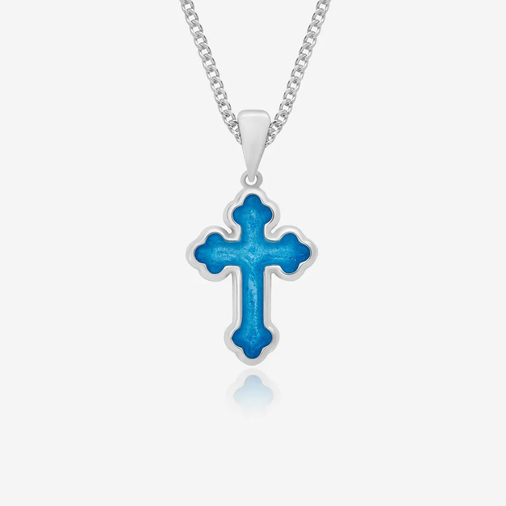 Small Cross Ashes Necklace | Ashes Pendant | Featherlings UK