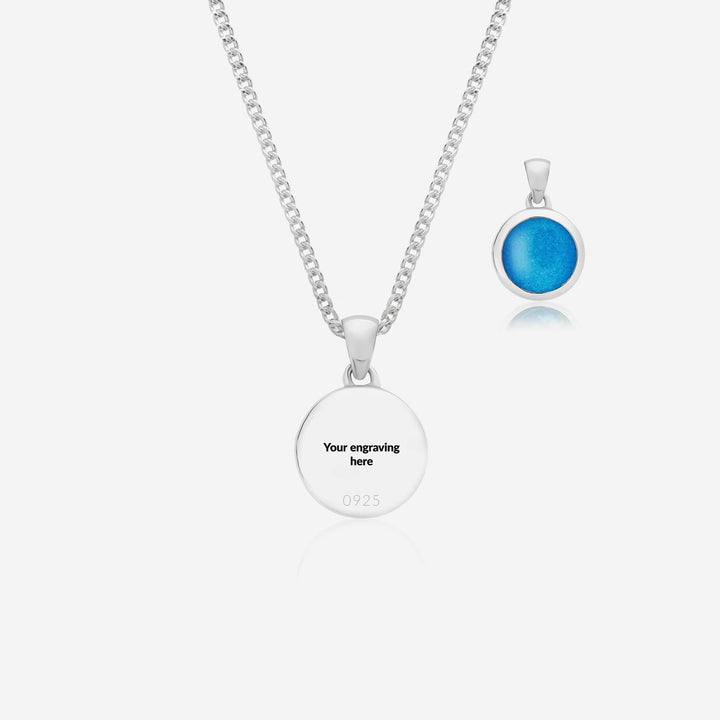 Round Ashes Cremation Necklace | Ashes Pendant | Featherlings UK