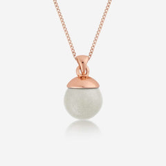 Rose Gold Sphere Breast Milk Necklace | Breast Milk Necklace | Featherlings UK