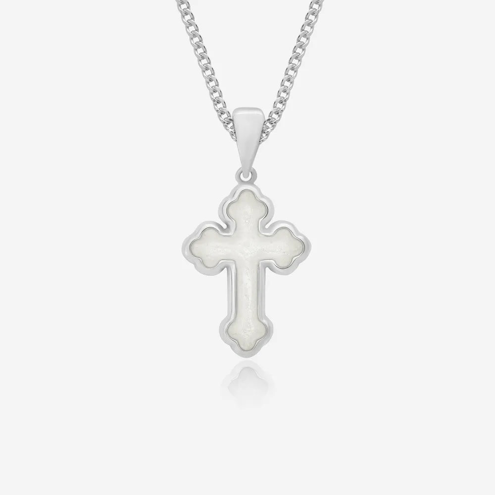 Small Cross Ashes Necklace | Ashes Pendant | Featherlings UK