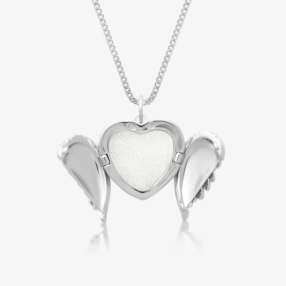 Angel Wings Ashes Locket | Ashes Necklace | Featherlings UK